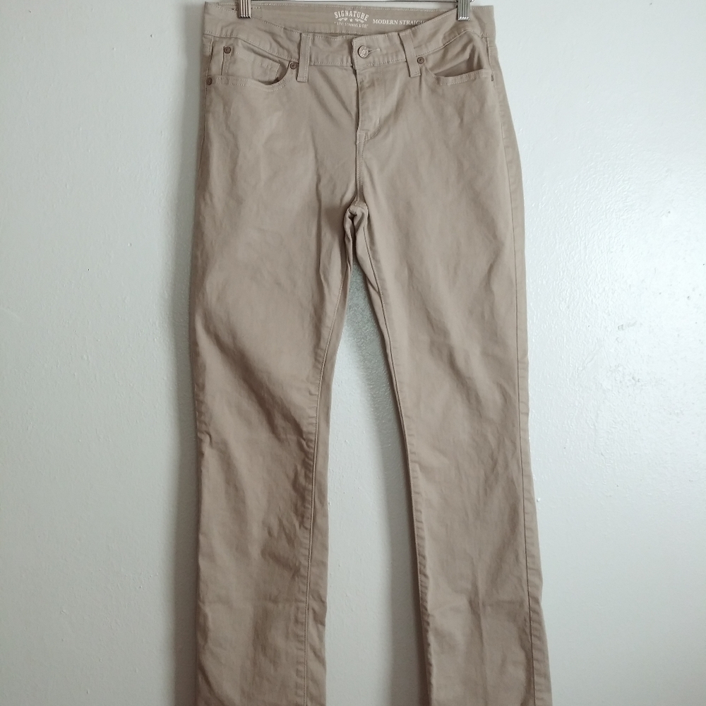 Signature By Levi Strauss Pant Men's 31X34 Sand Khaki Work Wear